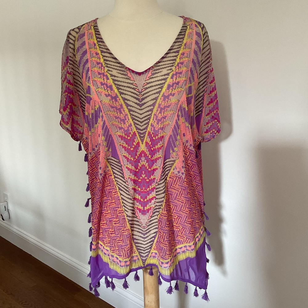 INC Beach Colorful Beach Coverup or top
